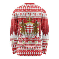 Monaco Christmas Long Sleeve Shirt Joyeux Noel Coat Of Arms - Wonder Print Shop