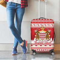 Monaco Christmas Luggage Cover Joyeux Noel Coat Of Arms - Wonder Print Shop