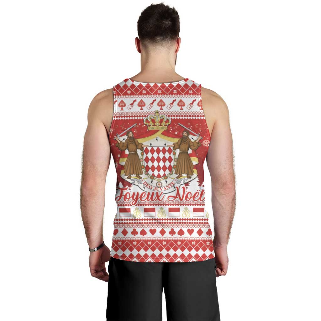 Monaco Christmas Men Tank Top Joyeux Noel Coat Of Arms - Wonder Print Shop
