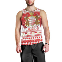 Monaco Christmas Men Tank Top Joyeux Noel Coat Of Arms - Wonder Print Shop