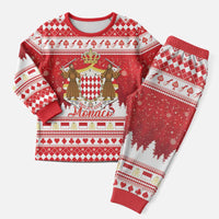 Monaco Christmas Pajama Set Joyeux Noel Coat Of Arms - Wonder Print Shop