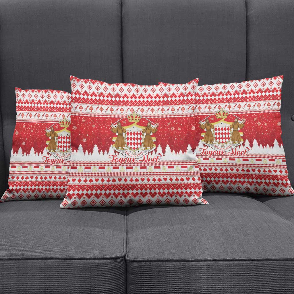 Monaco Christmas Pillow Cover Joyeux Noel Coat Of Arms - Wonder Print Shop