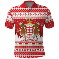 Monaco Christmas Polo Shirt Joyeux Noel Coat Of Arms - Wonder Print Shop