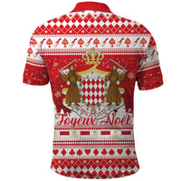 Monaco Christmas Polo Shirt Joyeux Noel Coat Of Arms - Wonder Print Shop