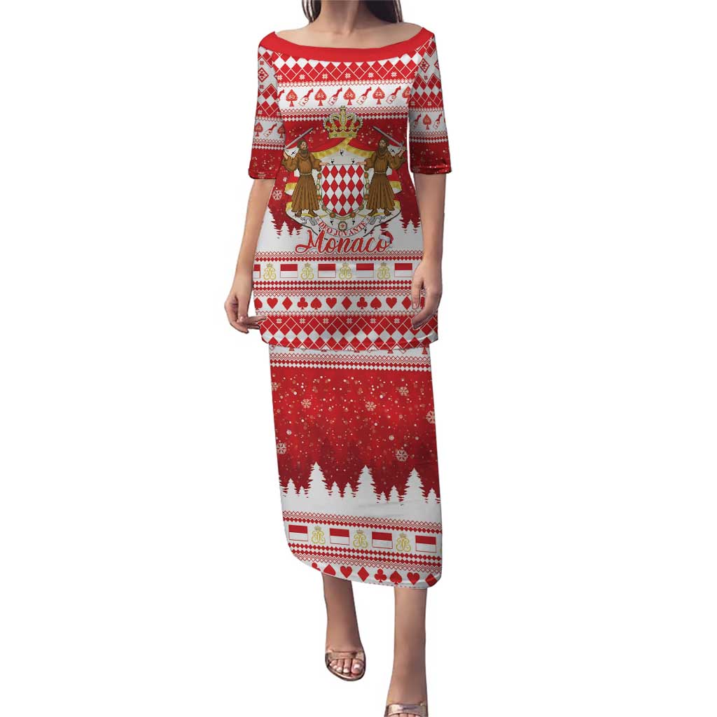 Monaco Christmas Puletasi Joyeux Noel Coat Of Arms - Wonder Print Shop