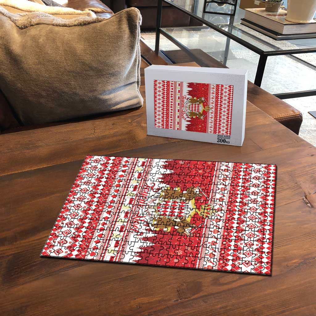 Monaco Christmas Puzzle Joyeux Noel Coat Of Arms - Wonder Print Shop