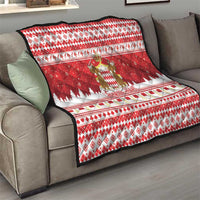 Monaco Christmas Quilt Joyeux Noel Coat Of Arms - Wonder Print Shop