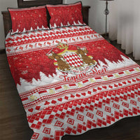 Monaco Christmas Quilt Bed Set Joyeux Noel Coat Of Arms - Wonder Print Shop