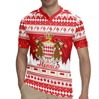 Monaco Christmas Rugby Jersey Joyeux Noel Coat Of Arms - Wonder Print Shop