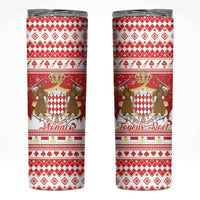 Monaco Christmas Skinny Tumbler Joyeux Noel Coat Of Arms - Wonder Print Shop