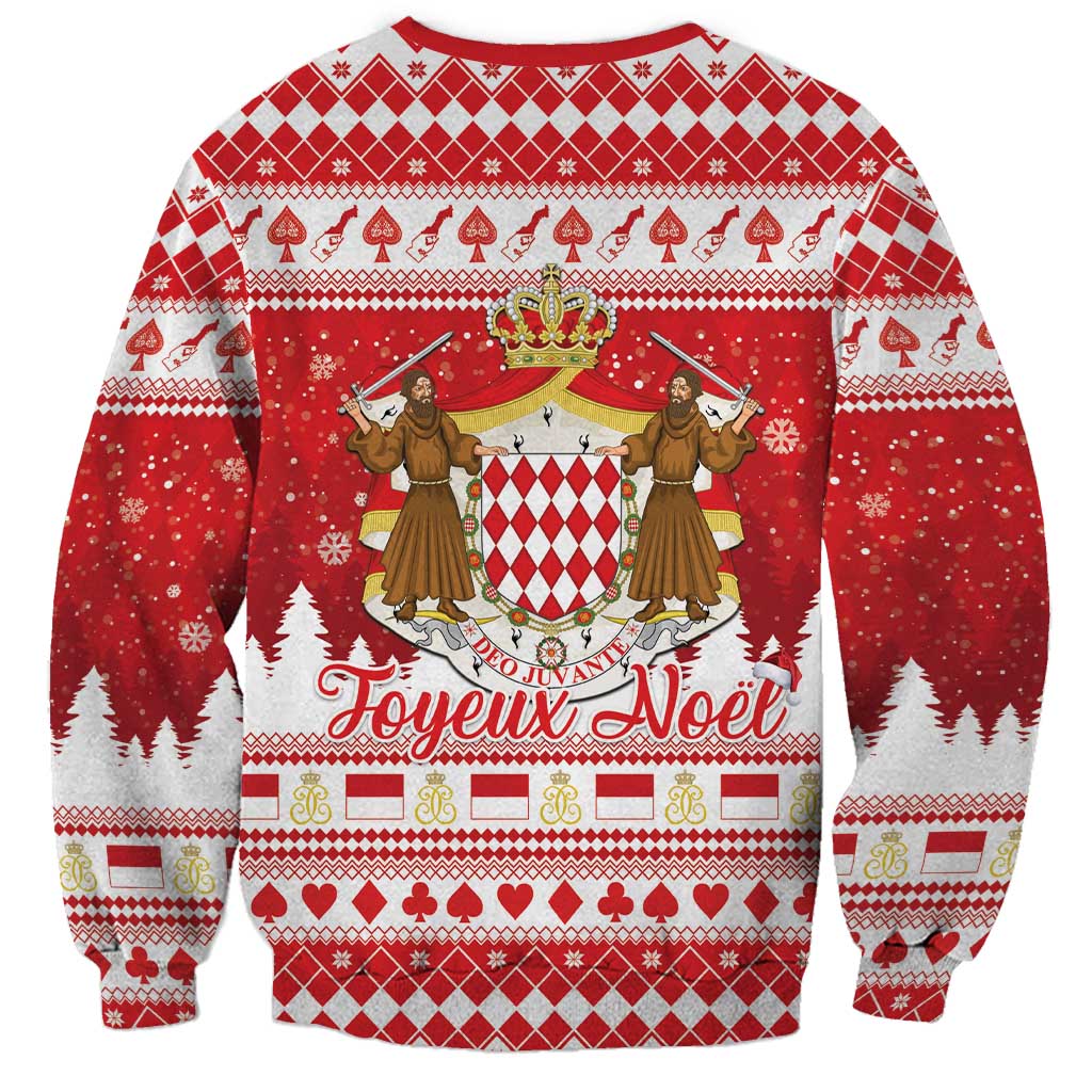 Monaco Christmas Sweatshirt Joyeux Noel Coat Of Arms - Wonder Print Shop