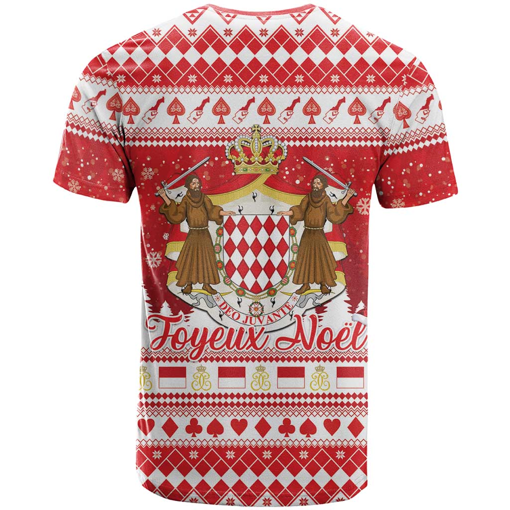 Monaco Christmas T Shirt Joyeux Noel Coat Of Arms - Wonder Print Shop