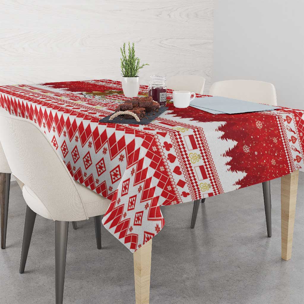 Monaco Christmas Tablecloth Joyeux Noel Coat Of Arms - Wonder Print Shop