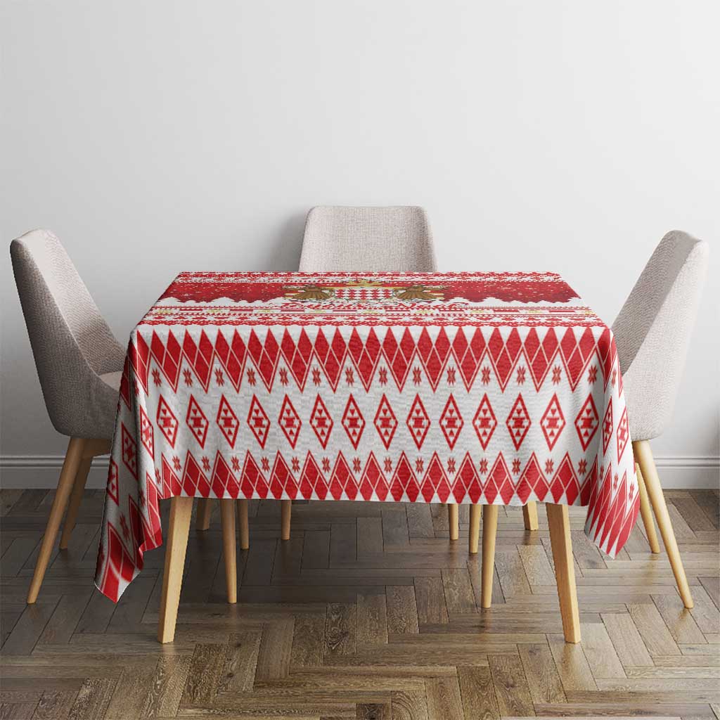 Monaco Christmas Tablecloth Joyeux Noel Coat Of Arms - Wonder Print Shop