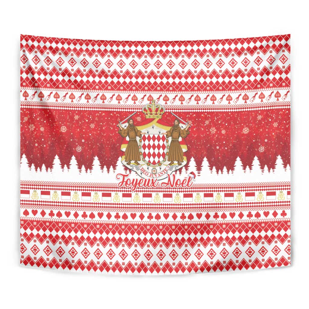 Monaco Christmas Tapestry Joyeux Noel Coat Of Arms - Wonder Print Shop