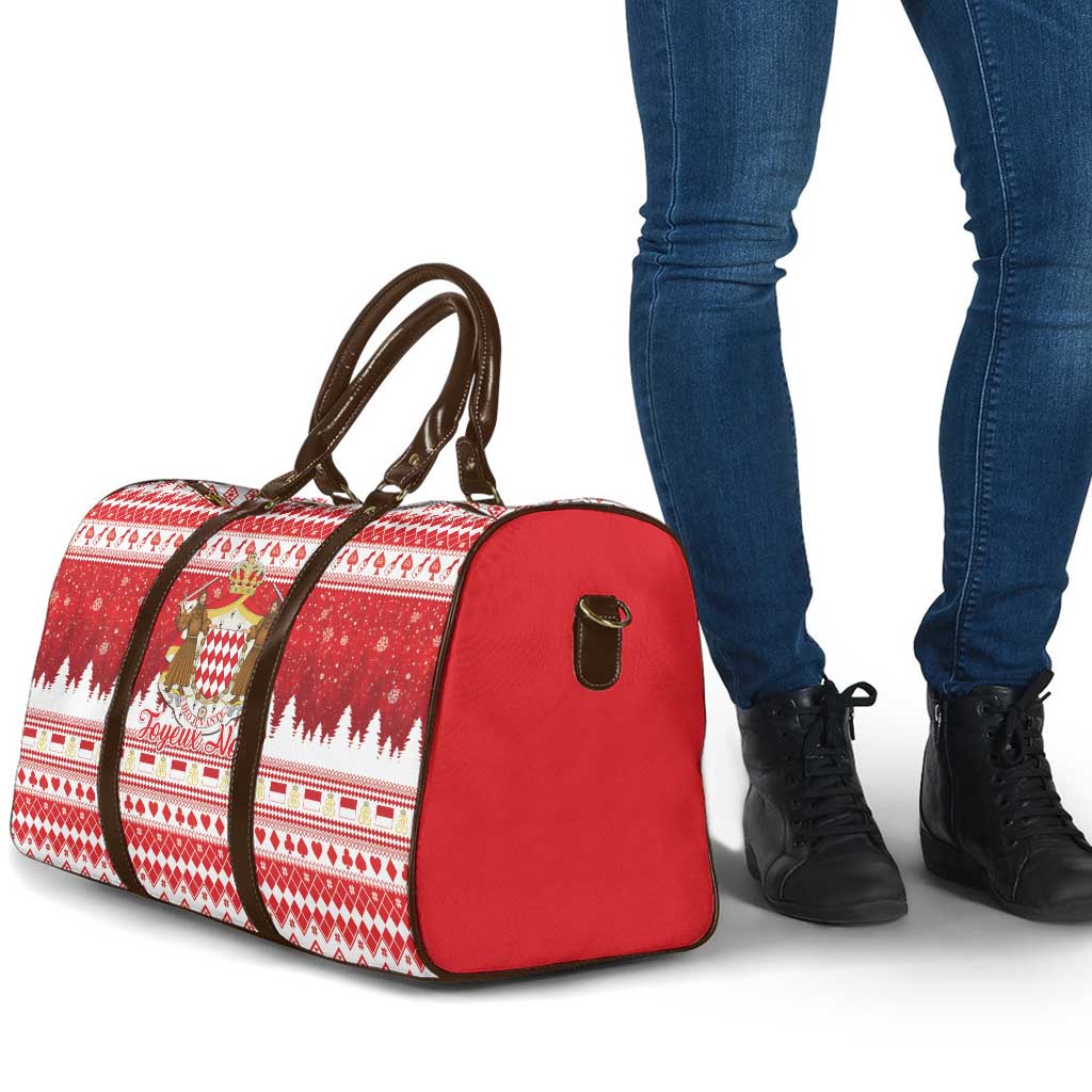 Monaco Christmas Travel Bag Joyeux Noel Coat Of Arms - Wonder Print Shop