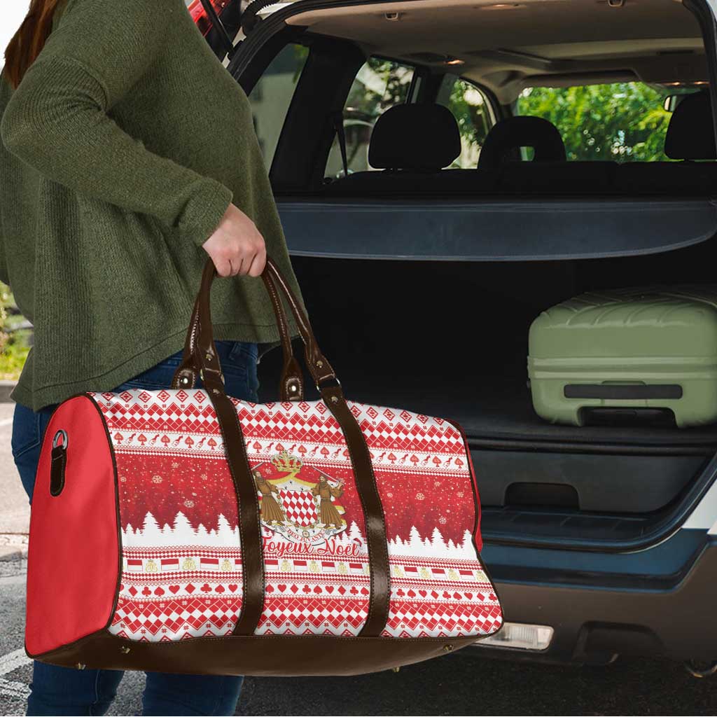 Monaco Christmas Travel Bag Joyeux Noel Coat Of Arms - Wonder Print Shop
