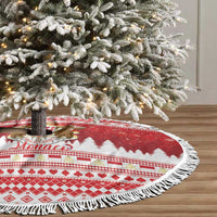 Monaco Christmas Tree Skirt Joyeux Noel Coat Of Arms - Wonder Print Shop