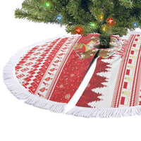 Monaco Christmas Tree Skirt Joyeux Noel Coat Of Arms - Wonder Print Shop