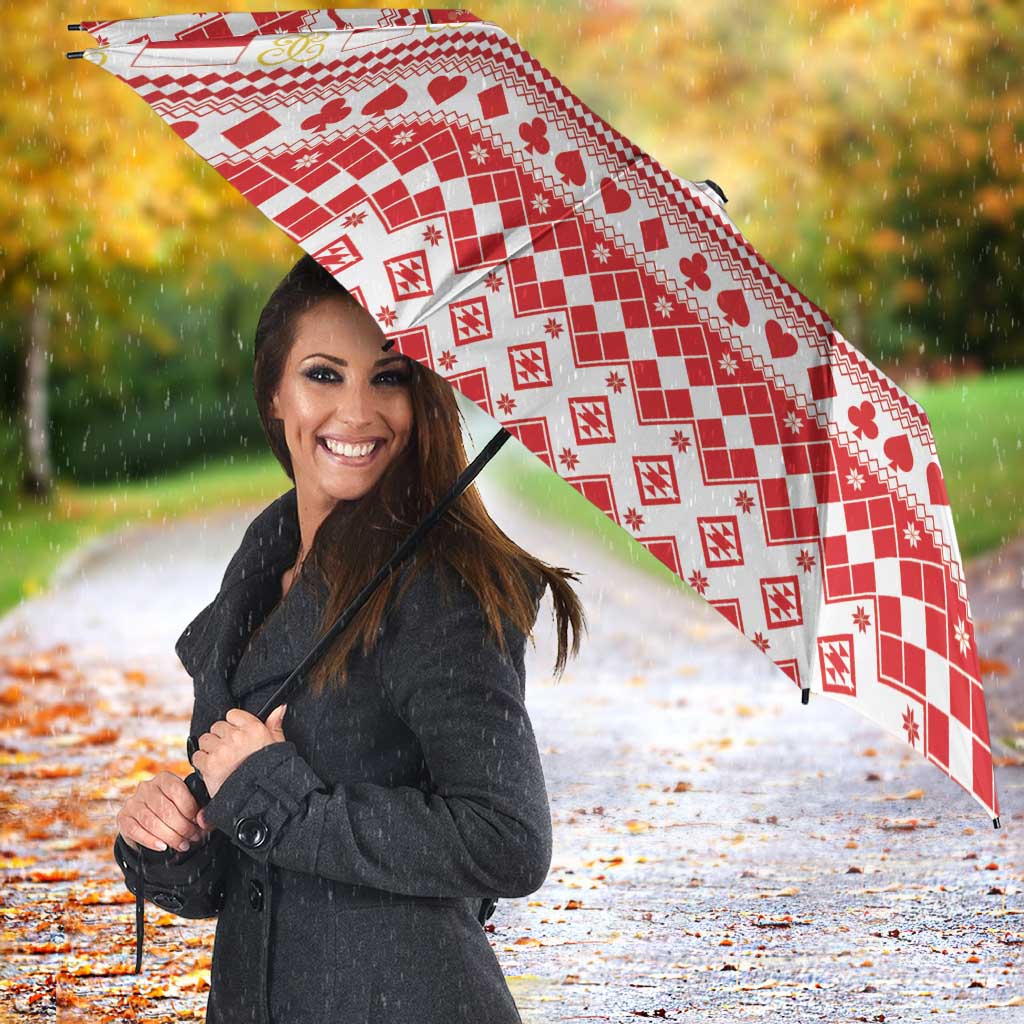 Monaco Christmas Umbrella Joyeux Noel Coat Of Arms - Wonder Print Shop