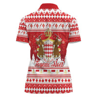 Monaco Christmas Women Polo Shirt Joyeux Noel Coat Of Arms - Wonder Print Shop