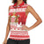 Monaco Christmas Women Sleeveless Polo Shirt Joyeux Noel Coat Of Arms - Wonder Print Shop