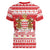 Monaco Christmas Women V-Neck T-Shirt Joyeux Noel Coat Of Arms - Wonder Print Shop