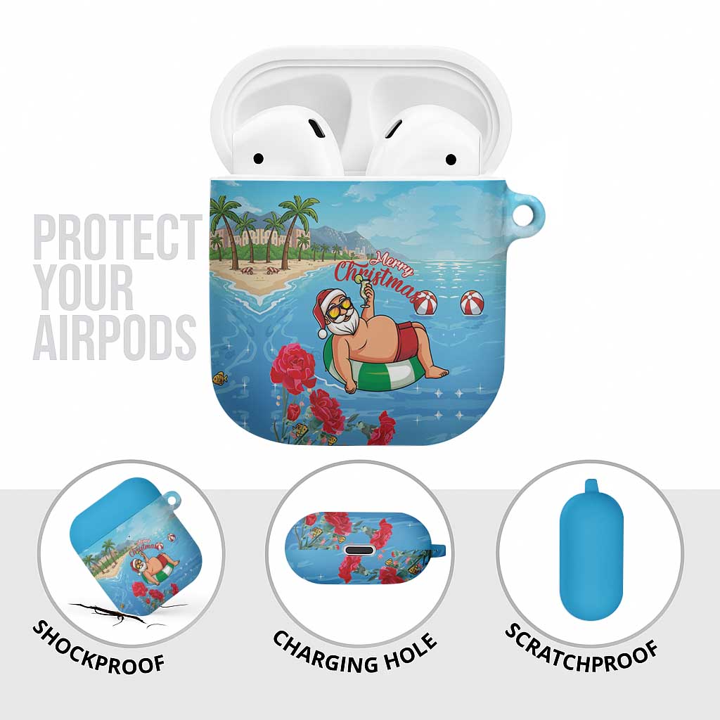 Monaco Christmas AirPods Case Swimming Santa Claus - Wonder Print Shop