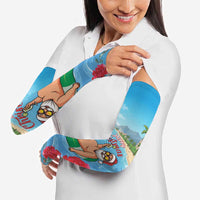 Monaco Christmas Arm Sleeves Swimming Santa Claus - Wonder Print Shop