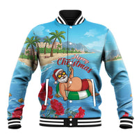 Monaco Christmas Baseball Jacket Swimming Santa Claus - Wonder Print Shop