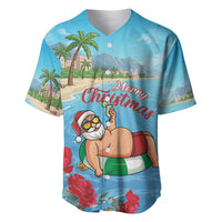 Monaco Christmas Baseball Jersey Swimming Santa Claus - Wonder Print Shop
