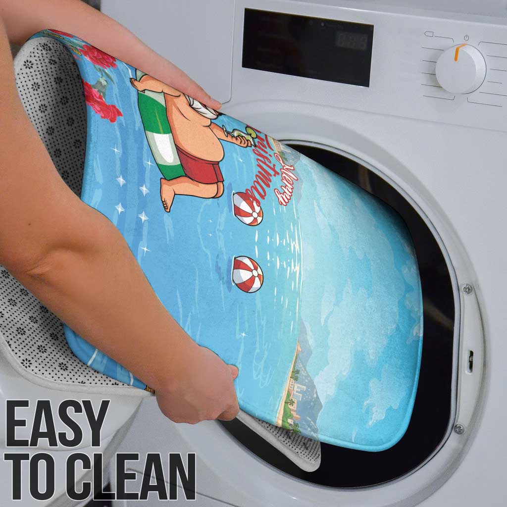 Monaco Christmas Bathroom Set Swimming Santa Claus - Wonder Print Shop