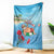 Monaco Christmas Blanket Swimming Santa Claus - Wonder Print Shop