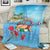 Monaco Christmas Blanket Swimming Santa Claus - Wonder Print Shop