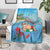 Monaco Christmas Blanket Swimming Santa Claus - Wonder Print Shop