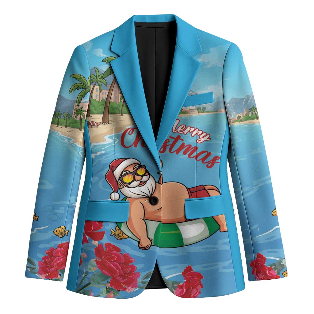 Monaco Christmas Blazer Swimming Santa Claus - Wonder Print Shop