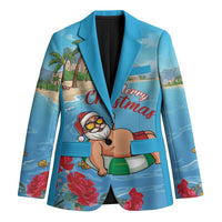 Monaco Christmas Blazer Swimming Santa Claus - Wonder Print Shop