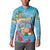 Monaco Christmas Button Sweatshirt Swimming Santa Claus - Wonder Print Shop