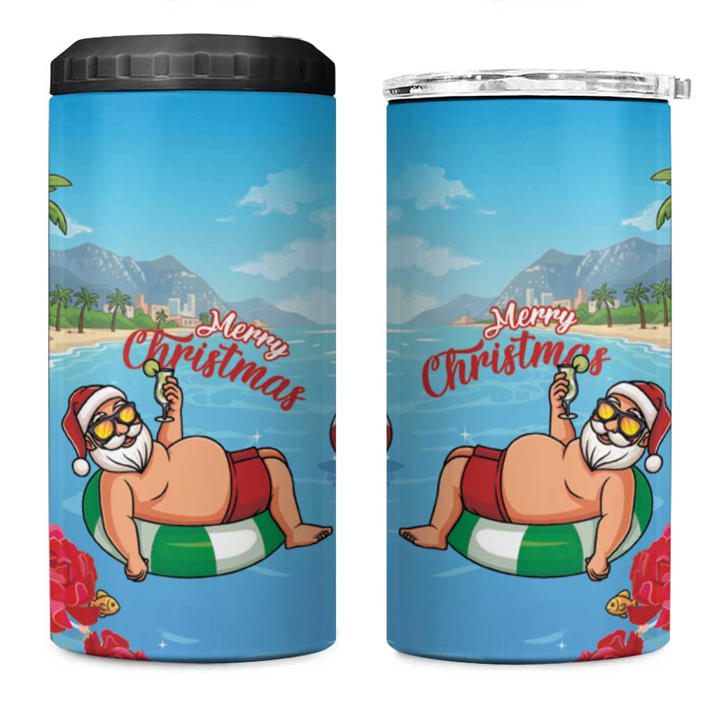Monaco Christmas 4 in 1 Can Cooler Tumbler Swimming Santa Claus - Wonder Print Shop