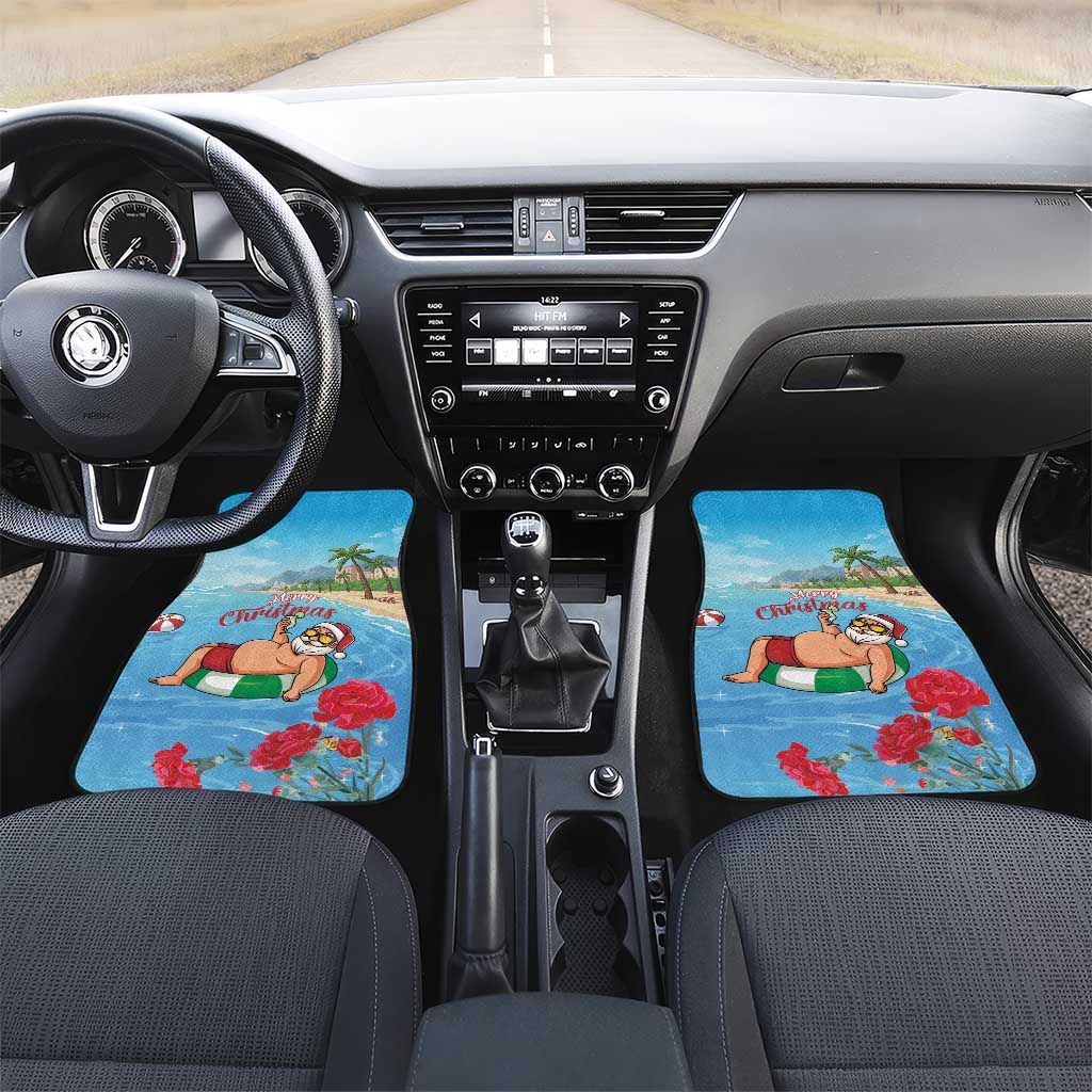 Monaco Christmas Car Mats Swimming Santa Claus - Wonder Print Shop