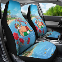 Monaco Christmas Car Seat Cover Swimming Santa Claus - Wonder Print Shop
