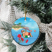 Monaco Christmas Ceramic Ornament Swimming Santa Claus - Wonder Print Shop