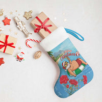 Monaco Christmas Stocking Swimming Santa Claus - Wonder Print Shop
