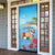 Monaco Christmas Door Cover Swimming Santa Claus - Wonder Print Shop