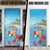 Monaco Christmas Door Cover Swimming Santa Claus - Wonder Print Shop
