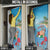 Monaco Christmas Door Cover Swimming Santa Claus - Wonder Print Shop