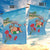 Monaco Christmas Garden Flag Swimming Santa Claus - Wonder Print Shop