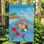 Monaco Christmas Garden Flag Swimming Santa Claus - Wonder Print Shop