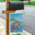 Monaco Christmas Garden Flag Swimming Santa Claus - Wonder Print Shop