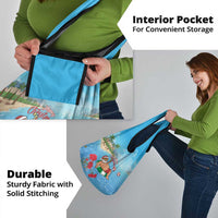 Monaco Christmas Grocery Bag Swimming Santa Claus - Wonder Print Shop